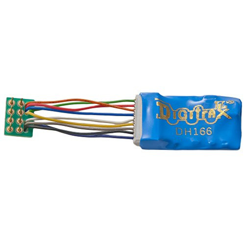 Digitrax DGTDH166PS HO DCC Decoder Prem S6, 1.2"Wires 6FN 8-Pin 1.5A