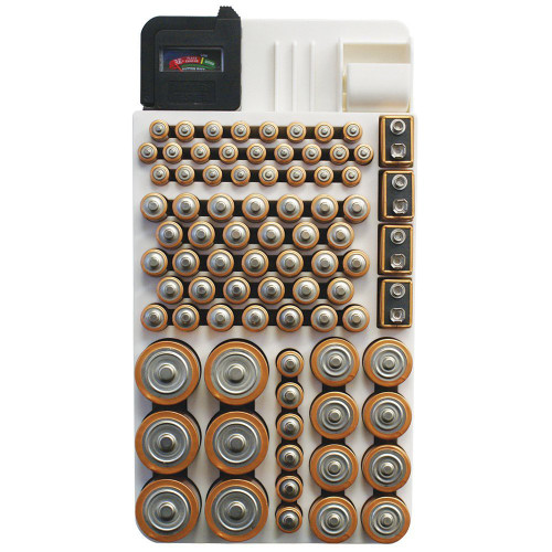 Battery Organizer Storage Case by Range Kleen Holds 82 Batteries Various Sizes WKT4162 Removable Battery Tester