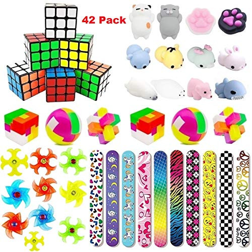 Party Favors For Kids Toys Assortment Bundle, Carnival Prizes, Birthday Party, Prizes Box Toy, Classroom Rewards, Pinata Filler, Treasure Box, Goodie Bag Filler, School Game Supplies(42 Pack)