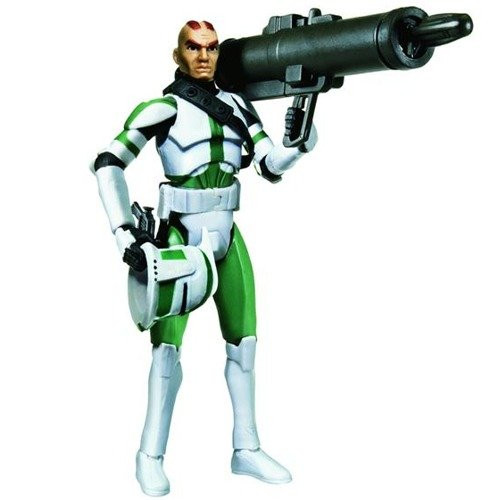 Star Wars The Clone Wars Animated 3 3/4" Clone Commander Gree Action Figure