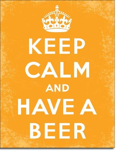 The Finest Website Inc. New Keep Calm & Have a Beer 16" x 12.5" (D2257) Weathered Look Metal Tin Sign The Finest Website Inc. New Keep Calm & Have a Beer 16" x 12.5" (D2257) Weathered Look Metal Tin Sign