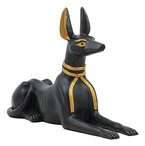 Ebros Ancient Egyptian God Anubis Dog in Sitting Pose Statue Deity of Afterlife and Mummification Pharaoh Hound Figurine 10" Long Ebros Ancient Egyptian God Anubis Dog in Sitting Pose Statue Deity of Afterlife and Mummification Pharaoh Hound Figurine 10" Long