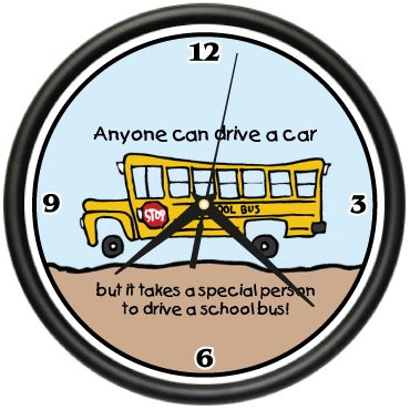 SignMission School Bus Driver Wall Clock Student Teacher New Gift, Beagle Dog pet Dogs Puppy Breeder, 1SCHOOL