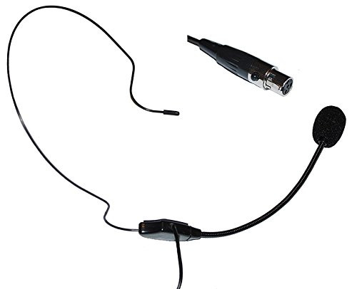 Headset Microphone Mic w/TA4F 4 pin mini XLR Connector for Shure Wireless
