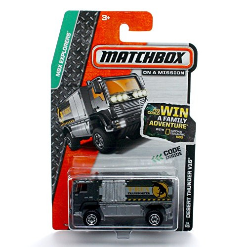Matchbox Desert Thunder V16 (T-Rex Transporter) MBX Explorers 2013 on a Mission 1:64 Scale Basic Die-Cast Vehicle (#34 of 120)