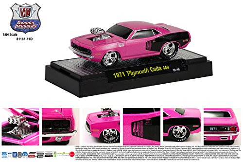 1971 PLYMOUTH CUDA 440 (Pink / Black) * M2 Machines Ground Pounders Release 11 * 2013 Castline Premium Edition 1:64 Scale Die-Cast Vehicle (12-19)