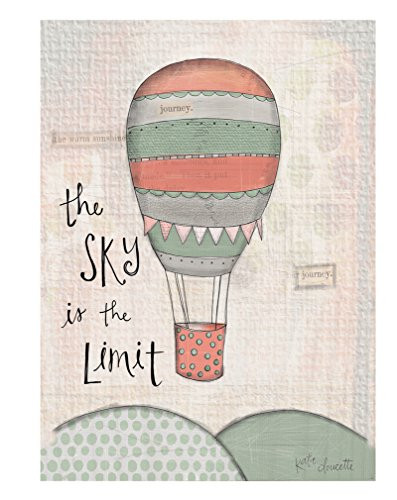 P. Graham Dunn The Sky is The Limit Natural 5.5 x 7.5 Solid Wood Barnhouse Block Sign