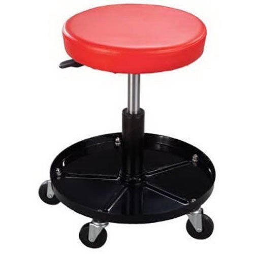 Pneumatic Work Chair Adjustable Mechanics Rolling Creeper Seat Stool Tray Shop Garage