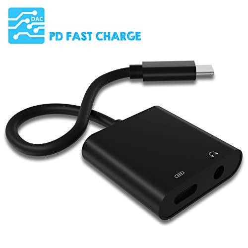 USB C Audio and Charging Adapter,DISDIM 2 in 1 Type USB-C to 3.5mm Aux Headphone Jack Converter with Fast Charging Cable Compatible with iPad Pro 2018,Google Pixel 3/3 XL/2/2 XL/MacBook Pro and More USB C Audio and Charging Adapter,DISDIM 2 in 1 Type USB-C to 3.5mm Aux Headphone Jack Converter with Fast Charging Cable Compatible with iPad Pro 2018,Google Pixel 3/3 XL/2/2 XL/MacBook Pro and More