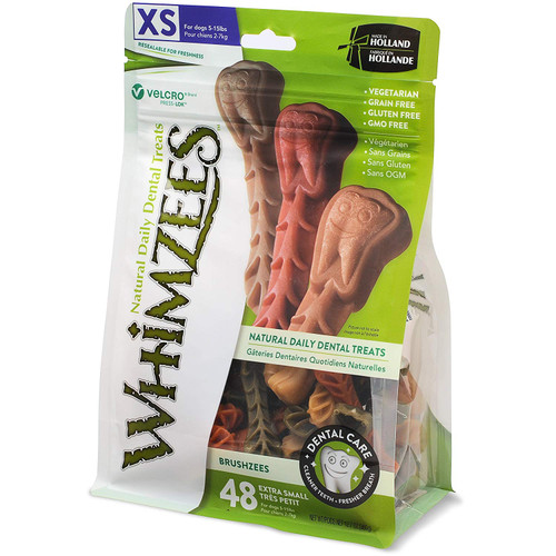 WHIMZEES Natural Grain Free Dental Dog Treats, Brushzees