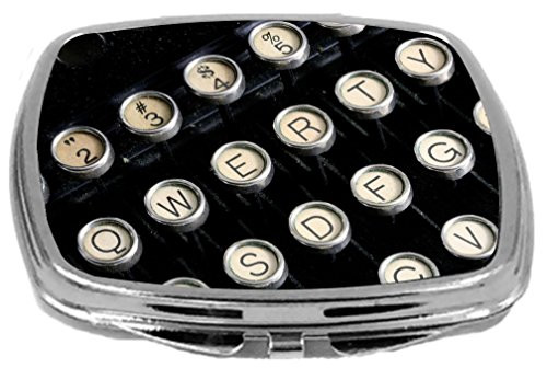 Rikki Knight Close-Up Design Compact Mirror, Antique Typewriter, 3 Ounce