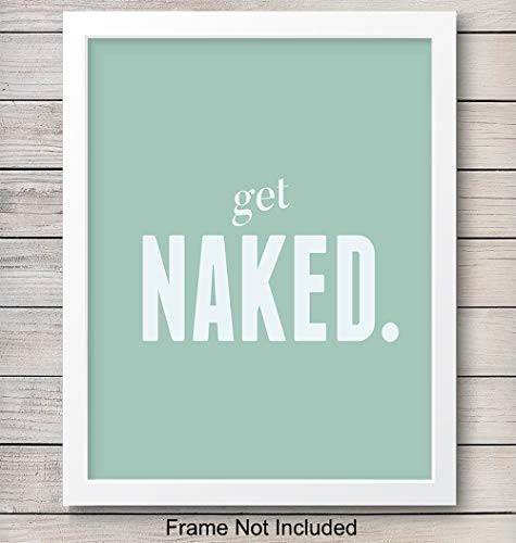 Bathroom Art Print - Funny Typography Wall Art Poster - Chic Modern Home Decor for Bath - Great Housewarming Gag Gift - 8x10 Photo- Unframed