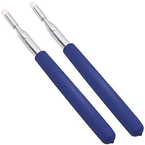 Teachers Pointer Stick, Telescopic Teaching Pointer, Retractable Classroom Whiteboard Pointer Extendable for Teachers, Guides, Coach-Extends to 39.4" (Blue x 2)