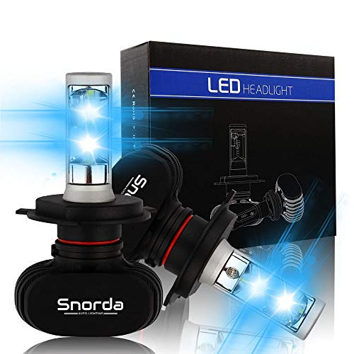 Snorda LED Headlight Bulbs, High/Low All-in-One Conversion Kit, Adjustable Beam Pattern (H4(9003))