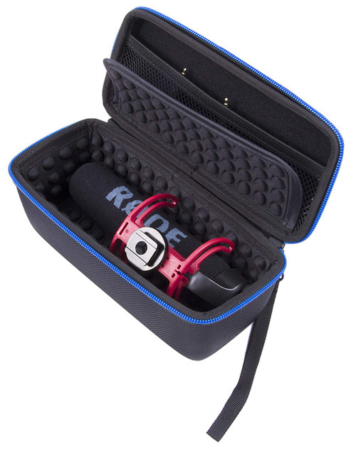 CASEMATIX Rode VMGO Video Mic Go Case To Carry VMGO VideoMic GO Camera Microphone , 3.5mm Patch Cable and Small Accessories - DOES NOT FIT VIDEOMIC PRO OR VIDEOMIC RYCOTE LYRE, FITS VIDEOMIC GO ONLY
