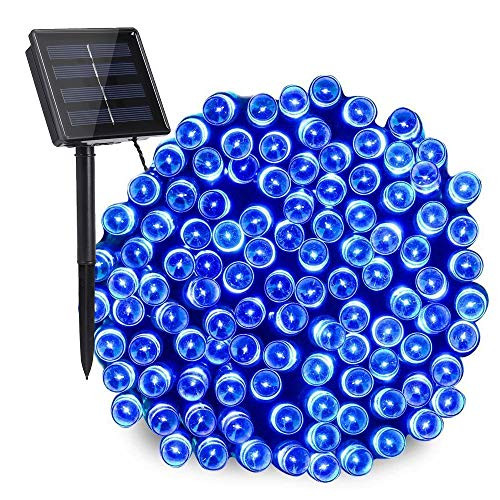 Toodour Solar String Lights 72ft 200 LED 8 Modes Solar Powered Fairy String Lights Waterproof Decorative led String Lights for Garden, Patio, Home, Wedding, Party, Xmas(Blue)