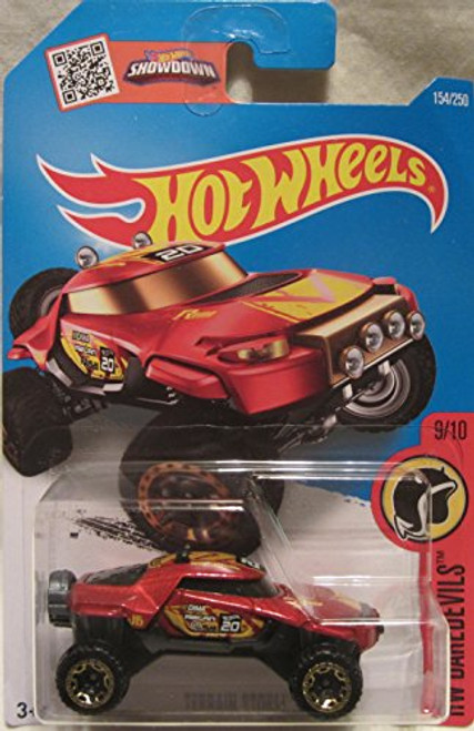 Hot Wheels 2016 H.W. Daredevils Terrain Storm Metalflake Brick Red 154/250 Hot Wheels 2016 H.W. Daredevils Terrain Storm Metalflake Brick Red 154/250