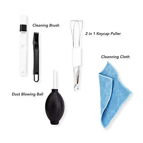 Small Portable Plastic Handle Nylon Anti Static Brushes Computer Keyboard Cleaning Brush Kit (Black, Set of 5)