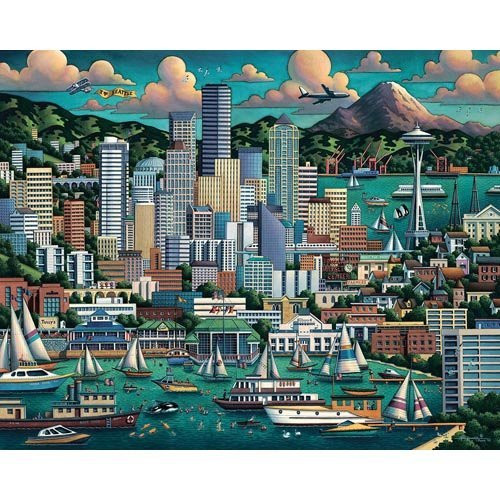 Dowdle Folk Art Seattle 500pc 16x20 Puzzles Dowdle Folk Art Seattle 500pc 16x20 Puzzles
