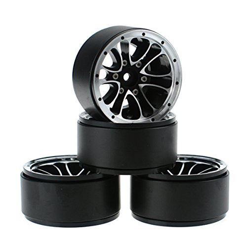 Hobbymarking 4Pcs RC Rock 1/10 Aluminium Alloy 1.9 Inch Beadlock Wheel Rim for RC Crawler Axial SCX10 Tamiya CC01 RC4WD D90 D110 Wheel Hub