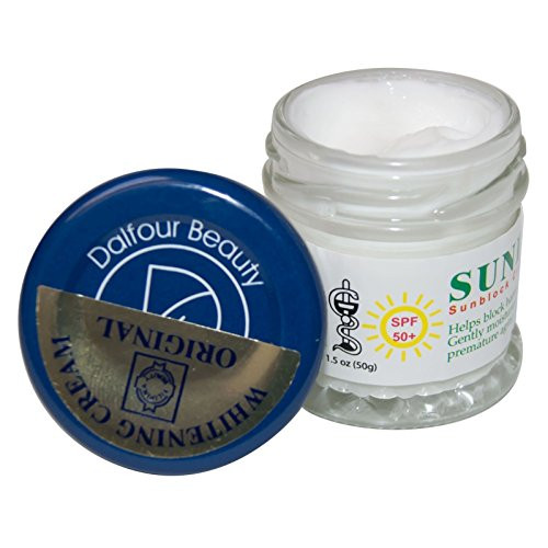 AUTHENTIC DALFOUR BEAUTY SUNBLOCK CREAM SPF50+ - Protects skin from UV-A & UV-B Rays - Helps lighten and soften skin - Protects & moisturizes