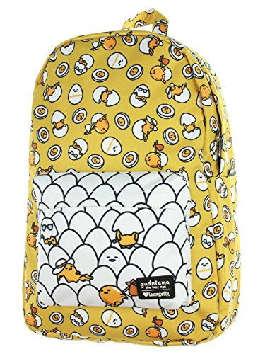 Loungefly Gudetama Multi Pose Print Nylon Backpack (One Size, Yellow)