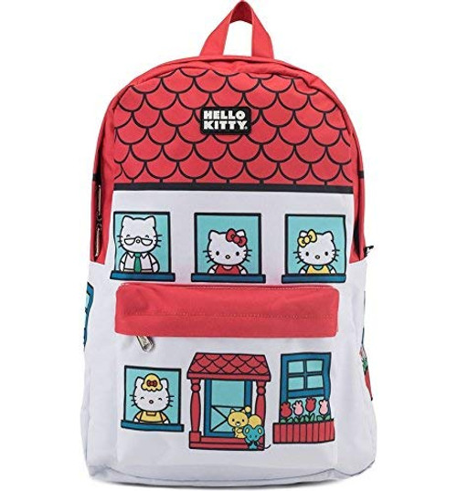 Loungefly x Hello Kitty House Nylon Backpack (One Size, Multi) Loungefly x Hello Kitty House Nylon Backpack (One Size, Multi)