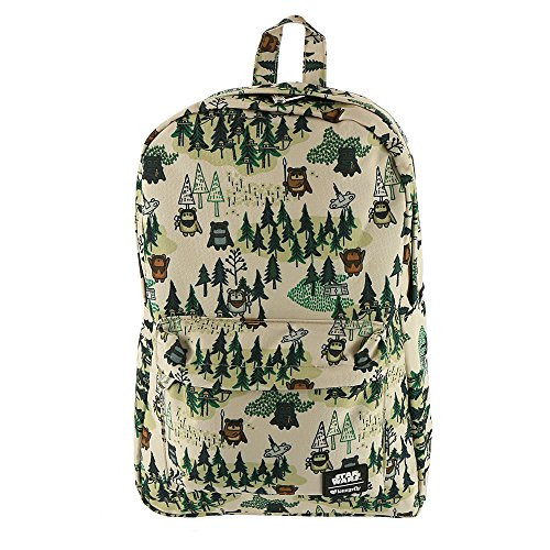Loungefly x Star Wars Ewok Forest Print Nylon Backpack Loungefly x Star Wars Ewok Forest Print Nylon Backpack