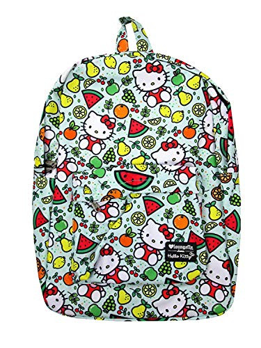 Loungefly x Hello Kitty Fruit Allover-Print Nylon Backpack (Multicolored, One Size)