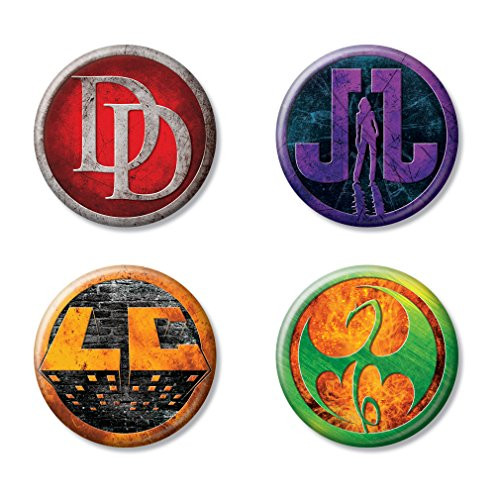 Ata-Boy Marvel Comics Defenders Icons Set of 4 1.25" Collectible Buttons