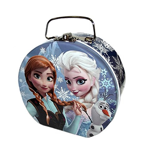 Disney Frozen Elsa, Anna & Olaf Semi-round Shaped Blue Tin Box
