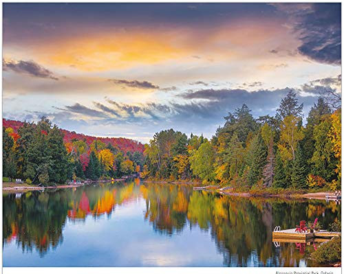 Simply Calendar" Scenes of Canada" 2020 Lightweight Monthly Wall Calendar - 10.5" x 18" (Open)