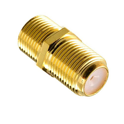 Gold Plated F-Type Coaxial RG6 Connector,Cable Extension Adapter Connects Two Coaxial Video Cables