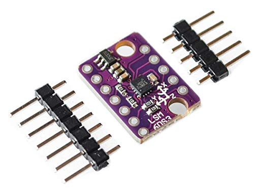 NOYITO LSM6DS3 3 Accelerometer 3 Gyroscope Sensor 6 Degrees of Freedom Breakout Board Tilt Angle Module 1.71 to 5V Embedded Temperature Sensor SPI IIC Serial Interface