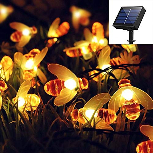 Solar Honeybee String Lights, 21Ft 30 LED Solar Powered Bee String Lights Outdoor Honeybee Fairy String Lights for Home,Gardens,Park,Patios Decoration. Solar Honeybee String Lights, 21Ft 30 LED Solar Powered Bee String Lights Outdoor Honeybee Fairy String Lights for Home,Gardens,Park,Patios Decoration.