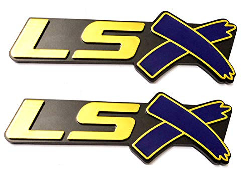 2 pcs LSX Emblem Badge 3D Self-adhesive Nameplate Sticker Replacement for Chevy Camaro Corvette LS LT ZL SS Silverado (Gold blue) 2 pcs LSX Emblem Badge 3D Self-adhesive Nameplate Sticker Replacement for Chevy Camaro Corvette LS LT ZL SS Silverado (Gold blue)