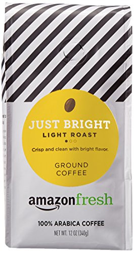 AmazonFresh Just Bright Ground Coffee, Light Roast, 12 Ounce