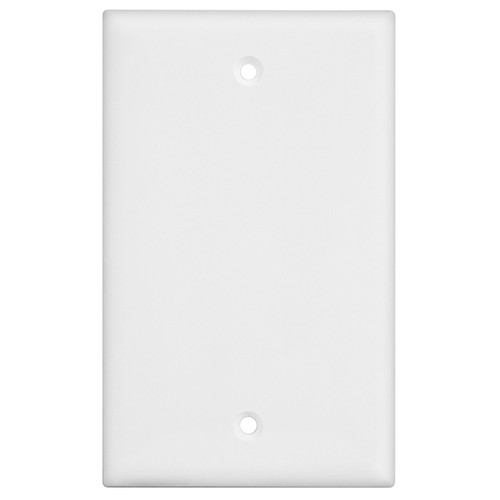 Enerlites 8801O-W-10PCS 1-Gang Blank Wall Plate, Over-Size, Unbreakable Polycarbonate, White, 10-Pack