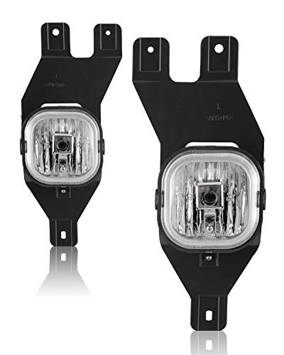 AUTOFREE OEM Style Fog Lights for 2001-2004 F250/350/450/550(SUPER DUTY) & 2001-2004 FORD Excursion, Lamps Replacement Assembly with H10 12V 42W Bulbs- 1 Pair (Clear lens)