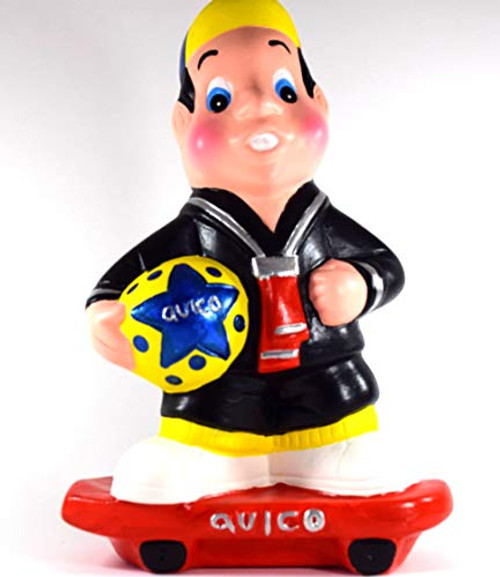 americano84 El Chavo Del Ocho(Quico) Ceramic Piggy Bank Unopenable Savings Bank,Kids Room Decor,Hand Painted Ceramic Money Bank for Kids.