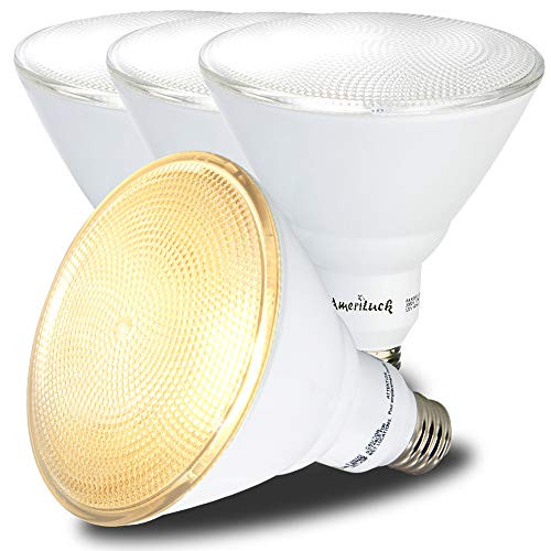 AmeriLuck 3000K Warm White Outdoor PAR38 LED Flood Light Bulbs, Glass Lens, 90W Equiv. Non-dimmable 13W (4 Pack) AmeriLuck 3000K Warm White Outdoor PAR38 LED Flood Light Bulbs, Glass Lens, 90W Equiv. Non-dimmable 13W (4 Pack)