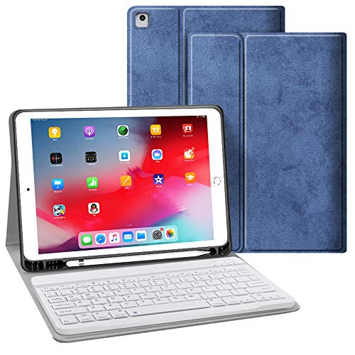 JUQITECH iPad Keyboard Case 9.7 for iPad Pro 9.7 iPad 2018 6th Gen 2017 5th Gen iPad Air 2/1, iPad Case with Keyboard, Detachable Wireless Bluetooth Smart Keyboard Auto Sleep/Wake Case (Blue) JUQITECH iPad Keyboard Case 9.7 for iPad Pro 9.7 iPad 2018 6th Gen 2017 5th Gen iPad Air 2/1, iPad Case with Keyboard, Detachable Wireless Bluetooth Smart Keyboard Auto Sleep/Wake Case (Blue)