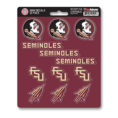 ProMark NCAA Florida State Seminoles Decal Set Mini (12 Pack), Team Color, One Size