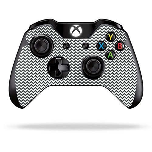 MightySkins Skin Compatible with Microsoft Xbox One/One S Controller wrap Sticker Skins Gray Chevron