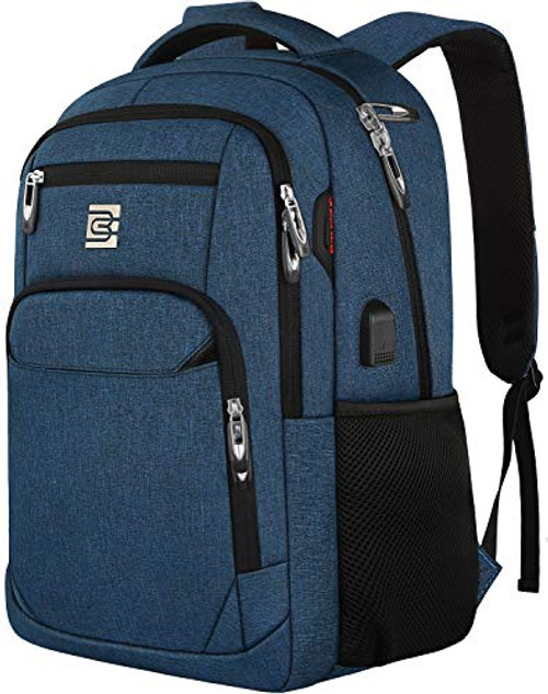 Laptop Backpack,Business Travel Anti Theft Slim Durable Laptops Backpack with USB Charging Port,Water Resistant College School Computer Bag for Women & Men Fits 15.6 Inch Laptop and Notebook - Blue Laptop Backpack,Business Travel Anti Theft Slim Durable Laptops Backpack with USB Charging Port,Water Resistant College School Computer Bag for Women & Men Fits 15.6 Inch Laptop and Notebook - Blue