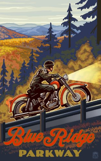 Northwest Art Mall New Blue Ridge Parkway Motorcycle North Carolina Wall Art by Paul A Lanquist, 11 by 17-Inch Northwest Art Mall New Blue Ridge Parkway Motorcycle North Carolina Wall Art by Paul A Lanquist, 11 by 17-Inch