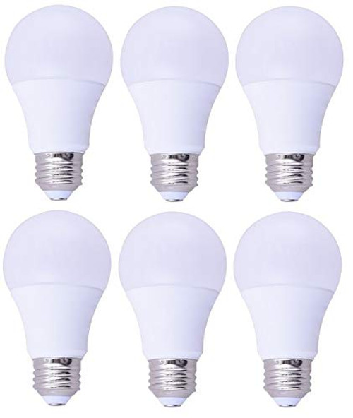 6 Pack Bioluz LED 40 Watt LED Light Bulb (uses 6 watts) A19 LED Light Bulbs See Series Non Dimmable Warm White (2700K) Light Bulb 6-Pack