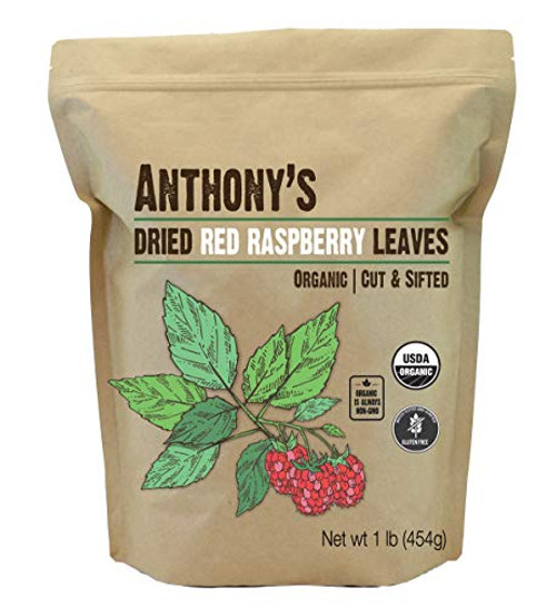 Anthony's Organic Red Raspberry Leaves, 1lb, Cut & Sifted, Gluten Free, Non GMO, Non Irradiated, Keto Friendly Anthony's Organic Red Raspberry Leaves, 1lb, Cut & Sifted, Gluten Free, Non GMO, Non Irradiated, Keto Friendly