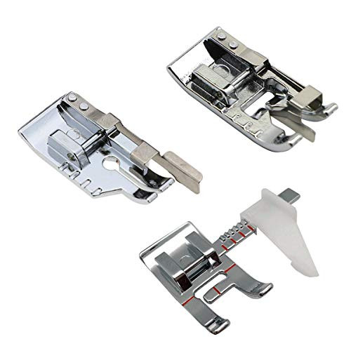 3pcs Sewing Machine Presser Foot Set - 1/4 Inch Quilting Foot/Adjustable Guide Presser Foot/Edge Joining Stitch in The Ditch Sewing Presser Foot for Most Low Shank Singer, Brother Sewing Machines