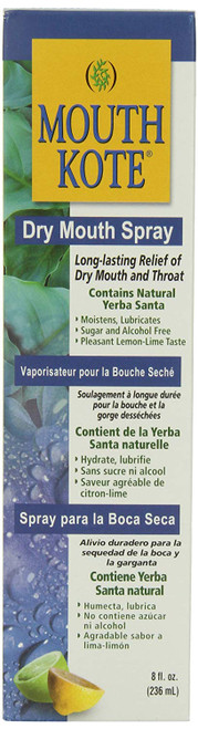 Mouth Kote Dry Mouth Spray, Oral Moisturizer with Yerba Santa, 8 Fluid Ounce